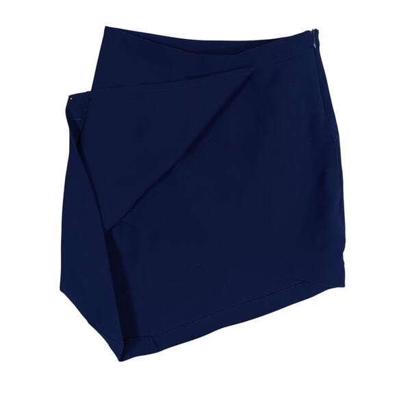 TOBI Asymmetrical Skirt Size Small Navy Blue Side Zipper Closure No Pockets - Picture 7 of 11